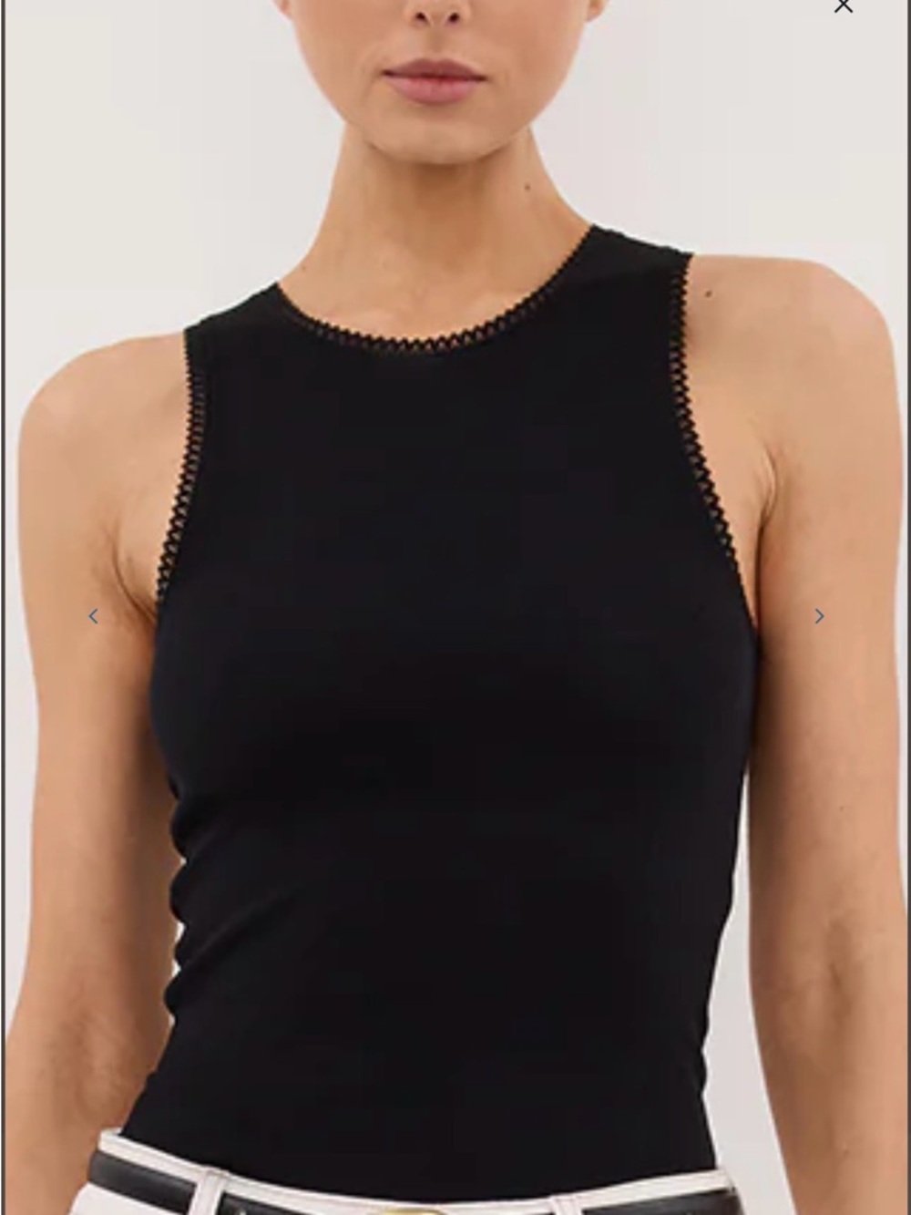 Dissh Black Sleeveless Cropped Tank Top NWT!